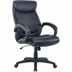 EXECUTIVE LEATHER HIGH-BACK OFFICE CHAIR BLACK