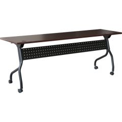 FLIP-TOP TRAINING TABLE 72x24X30 MAHOGANY/BLACK