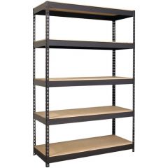 RIVETED SHELVING 72Hx48Wx18D  BLACK