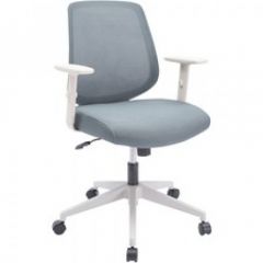 TASK CHAIR MID-BACK WITH ARM  RESTS FABRIC SEAT MESH BACK 
