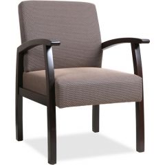 THICKLY PADDED GUEST CHAIR 35.5x24x25 BROWN