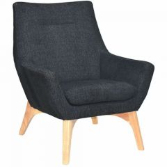 UPHOLSTERED CHAIR 4-LEG BASE BLACK