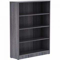 LAMINATE BOOKCASE 4-SHELVES 48Hx36Wx12D WEATHERED CHARCOAL