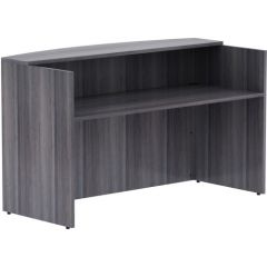 FRONT RECEPTION DESK 72x36x43 WEATHERED CHARCOAL