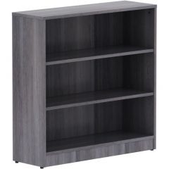 LAMINATE BOOKCASE 3-SHELVES 36Hx36Wx12D WEATHERED CHARCOAL