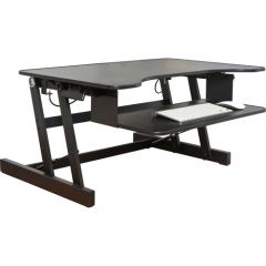 ADJUSTABLE DESK/MONITOR RISER  BLACK 16HX32Wx22D 