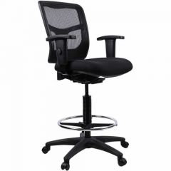 RATCHET BACK MESH MID BACK CHAIR 19.7x20x42.5 BLACK