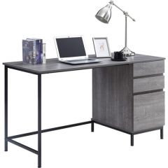 DESK WITH SIDE DRAWERS 30Hx55Wx24D WEATHERED CHARCOAL