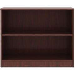 BOOKCASE 2 SHELVES 29.5Hx36Wx12D MAHOGANY