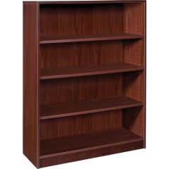 BOOKCASE 4 SHELVES 48Hx36Wx12D MAHOGANY