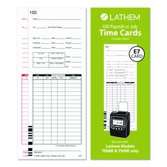 TIME CLOCK CARDS TWO-SIDED  3.38x8.78 100/PK