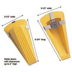 GIANT FOOT MAGNETIC DOORSTOP  NO-SLIP RUBBER WEDGE YELLOW