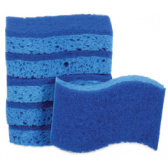 MULTI PURPOSE SCRUB SPONGE  NON-SCRATCH 4 2/5 X 2 3/5 BLUE 