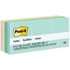 POST IT NOTES 1.38X1.88 BEACHSIDE CAFE COLLECTION