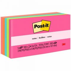 POST IT NOTES 3X5 POPTIMISTIC COLLECTION COLORS 5/PK