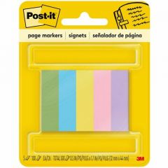 PAGE FLAG MARKERS ASSORTED COLORS 100FLAGS/PAD 5PADS/PK