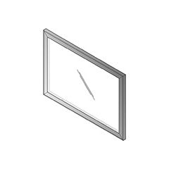 GLASS MODESTY PANEL (201 AND  289 DESKS) 40Wx28H 