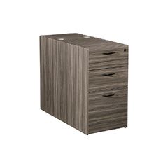 DEEP DESK PEDESTAL B/B/F  15.5Wx36Dx28H URBAN WALNUT