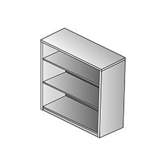 THREE SHELF BOOKCASE  36Wx14Dx42H CHERRY