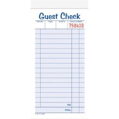 GUEST CHECK CARB 2PT 18LN GREEN 3.5x6.75 50/CS