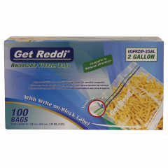RESEALABLE 2 GALLON ZIPPER  BAGS 100/CS