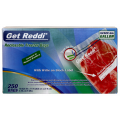 RESEALABLE FREEZER BAG GALLON 10.56X11 2.70MIL 250/CS