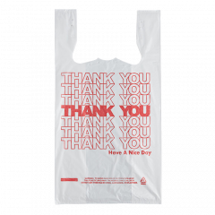 THANK YOU T-SHIRT BAG 11 .5x6.5x21.5 RED 1000/CS