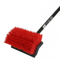 BI-LEVEL FLOOR SCRUB BRUSH W/  SQUEEGEE AND 54" BLACK STEEL 