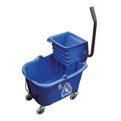 SIDEPRESS MOP BUCKET & WRINGER  BLUE 32QT