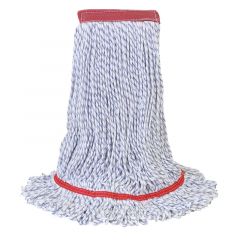 FINISHING LOOP-END MOP 1" BAND MEDIUM BLUE/WHITE 12/CS