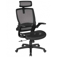 MANAGERS CHAIR MESH ADJUSTABLE  ARMS BLACK