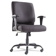 BIG AND TALL SWIVEL MID BACK CHAIR 19.29x23.22 SEAT BLACK