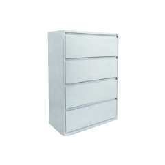 LATERAL FILE 4-DRAWER  36Wx20Dx40H SILVER