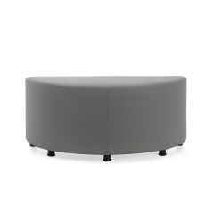 HALF ROUND OTTOMAN  40Wx21Dx17.5H GRAY