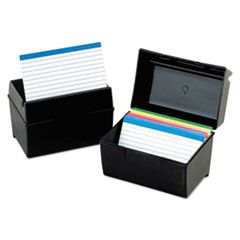 INDEX CARD FILE PLASTIC 5x8 500 CAPACITY BLACK