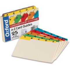 MANILA INDEX CARD WITH LAMINATED TABS A TO Z 4x6