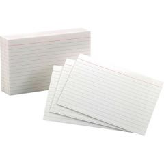 RULED INDEX CARDS 4x6 100/PK 