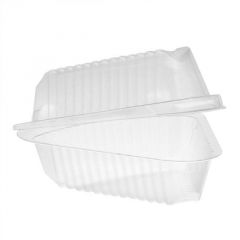 PIE WEDGE CONTAINER 9" DEEP CLEAR 500/CS CI89019