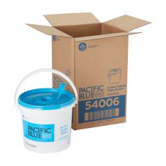 SURFACE SYSTEM WIPE BUCKET  BLUE/WHITE 6/CS