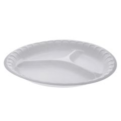 FOAM PLATE 3 COMPARTMENT  10.25" WHITE 4/135