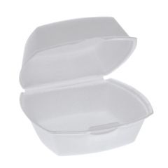 FOAM HINGE SANDWICH CONTAINER  WHITE 
