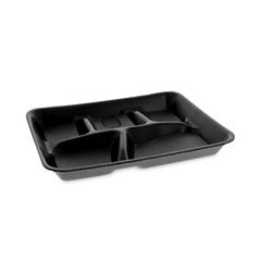 FOAM SCHOOL TRAY 5 COMPARTMENT 8.25x10.25 BLACK 500/CS 