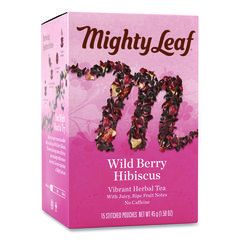 MIGHTY LEAF TEA POUCH WILD  BERRY HIBISCUS 15/BX