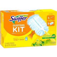 SWIFFER DUSTERS STARTER KIT  DUST LOCK FIBER 6" HANDLE 
