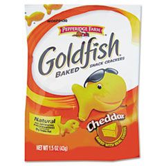 GOLDFISH CRACKERS CHEDDAR  SINGLE SERVE 1.5OZ BAG 72/CS