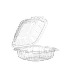 HINGED CONTAINER CLEAR PP 6IN  300/CS