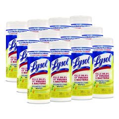LYSOL DISINFECTIN WIPES 1PLY 7  X 7.25 LEMON AND LIME BLOSSOM 
