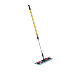 ADAPTABLE FLAT MOP KIT BLUE  MICROFIBER HEAD YELLOW 