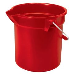 BRUTE ROUND BUCKET 10 QUART RED