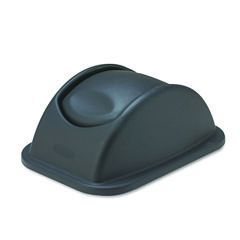 RECTANGULAR FREE SWINGING  PLASTIC LID BLACK